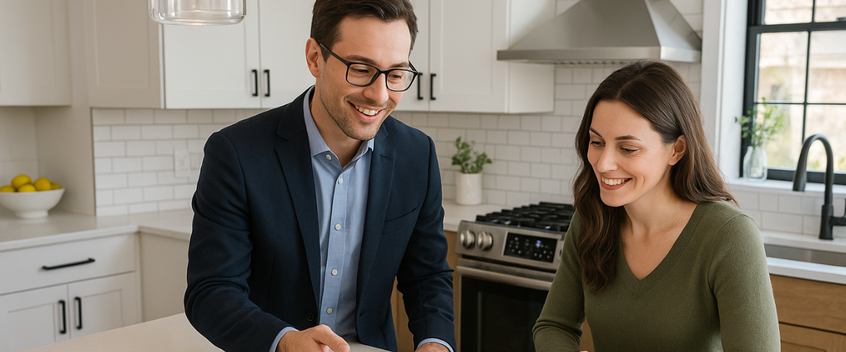 Kitchen Designers Long Island working with homeowners to plan a modern, customized kitchen layout