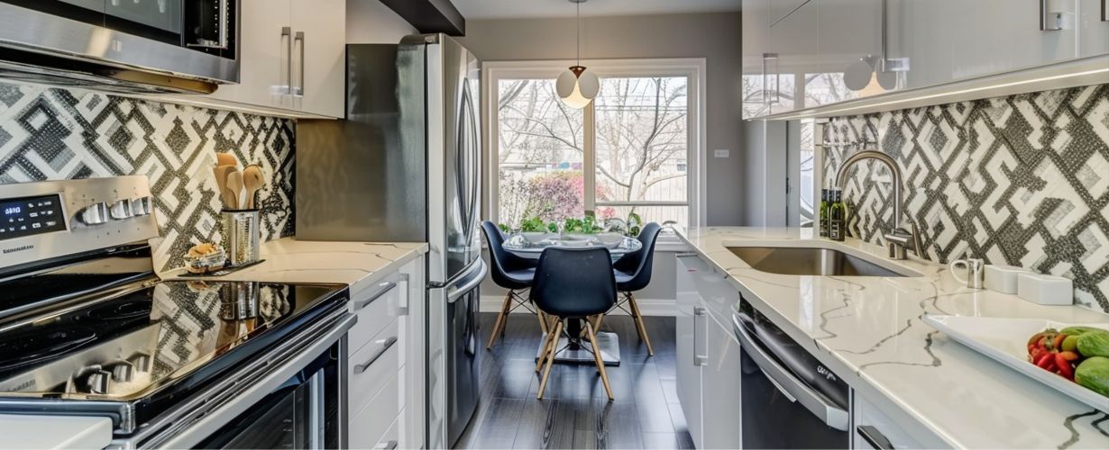 Kitchen remodel in Long Island home with modern design and functional layout